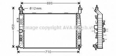 AVA QUALITY COOLING ol2345 -  Радиатор, охлаждение двигателя